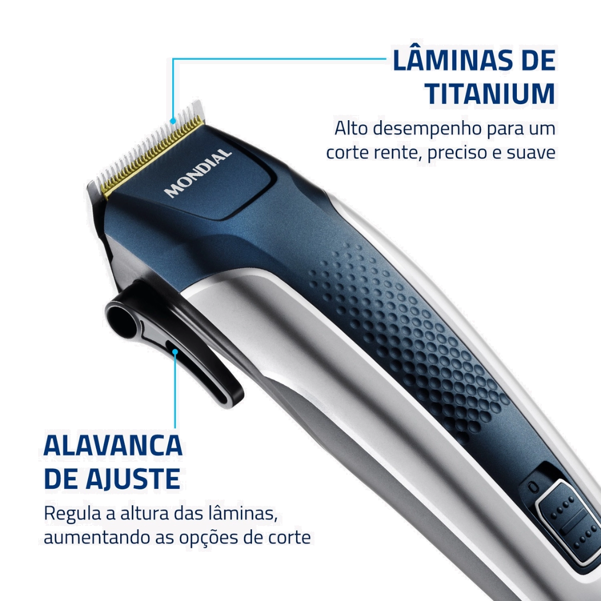 CORTADOR DE CABELOS MONDIAL TITANIUM POWER CR-09M 127V