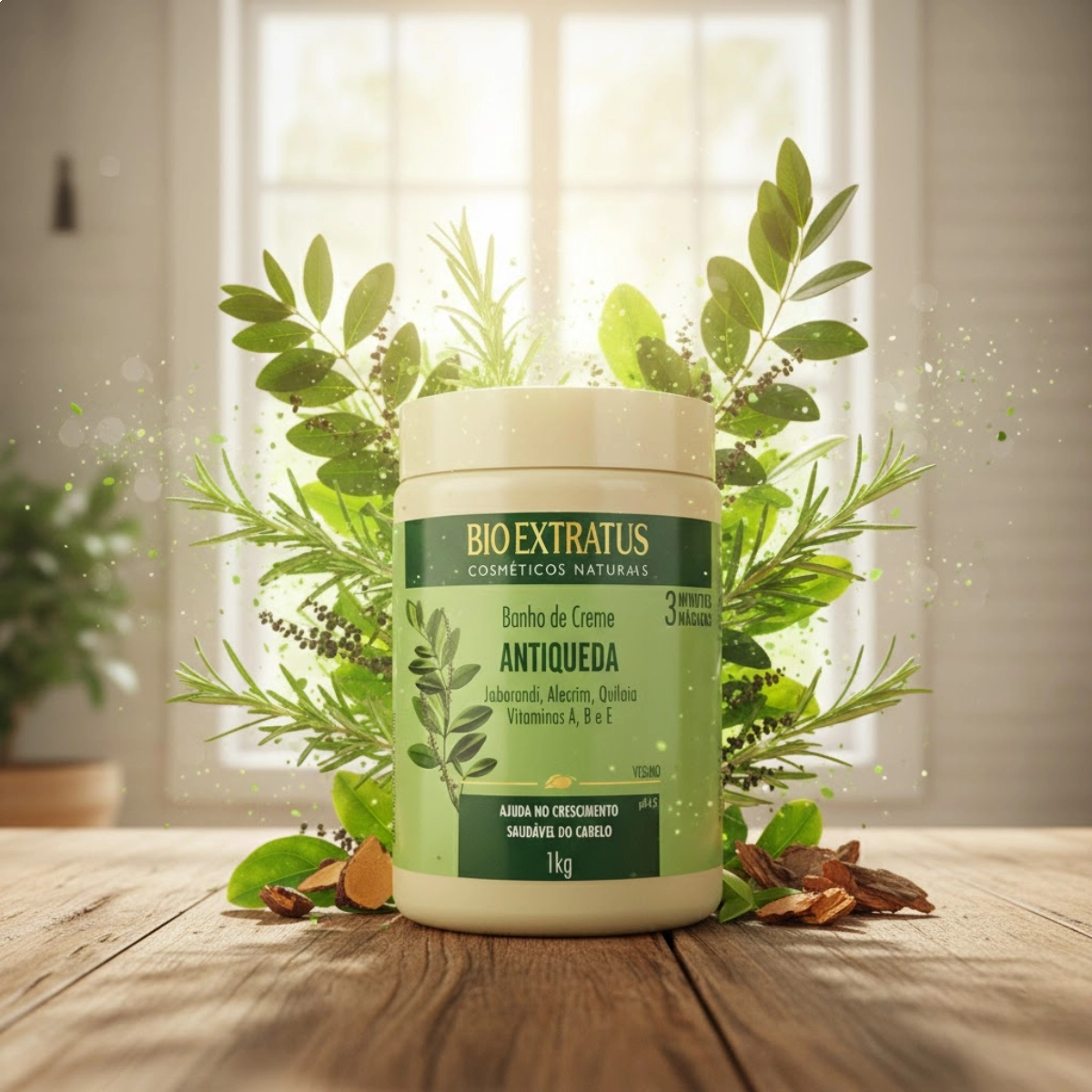 CREME ANTIQUEDA VEGANO JABORANDI BIOEXTRATUS  1KG