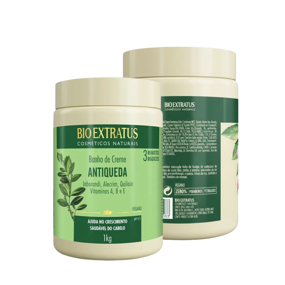CREME ANTIQUEDA VEGANO JABORANDI BIOEXTRATUS  1KG