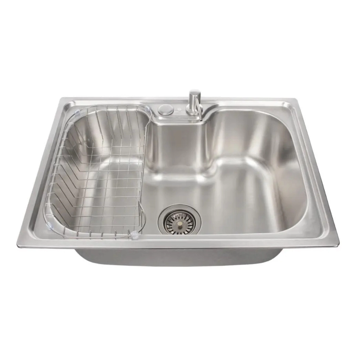 CUBA GOURMET INOX 60X42CM COM ESCORREDOR DISPENSER E VÁLVULA