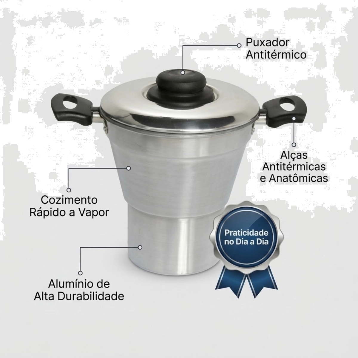 CUSCUZEIRA DE ALUMÍNIO N14 ALOESTE 1,6 LITROS CUSCUZEIRA DE ALUMÍNIO N14 ALOESTE 1,6 LITROS