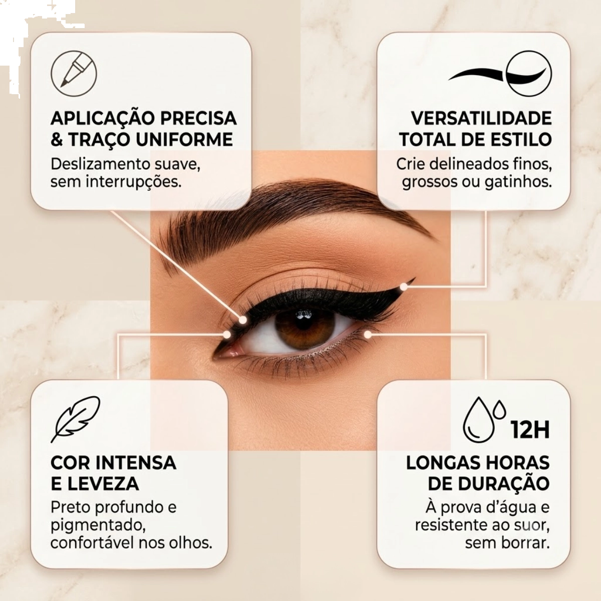 DELINEADOR LIQUIDO PRETO A PROVA DAGUA RUBY ROSE HB8406 DELINEADOR LIQUIDO PRETO A PROVA DAGUA RUBY ROSE HB8406