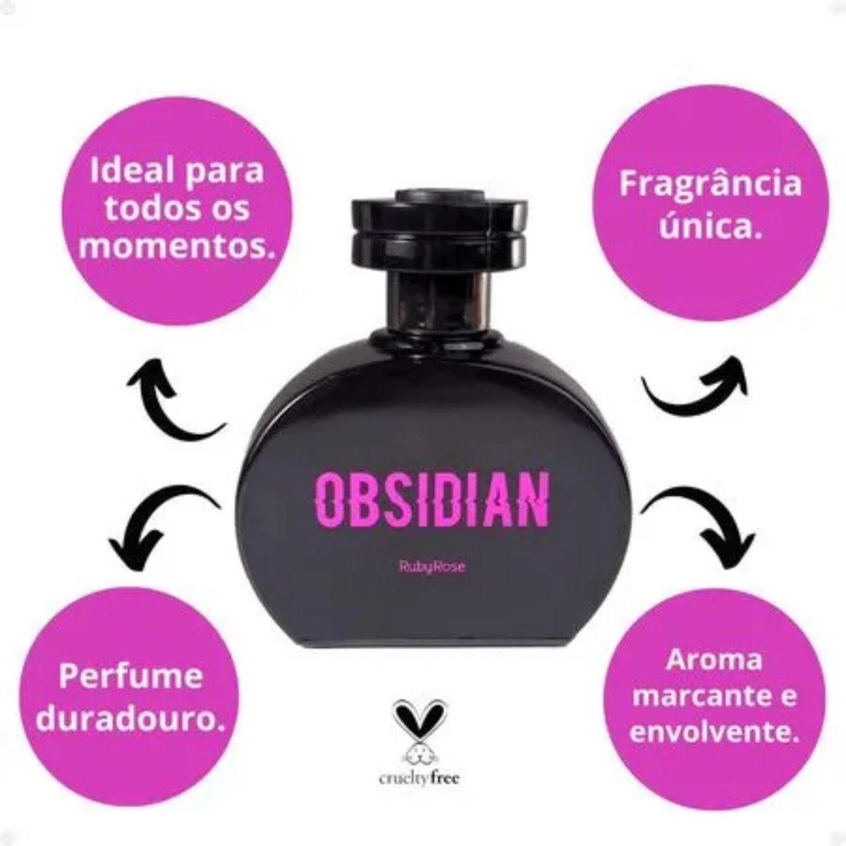 DESODORANTE COLÔNIA RUBY ROSE OBSIDIAN HB-P108 100ML