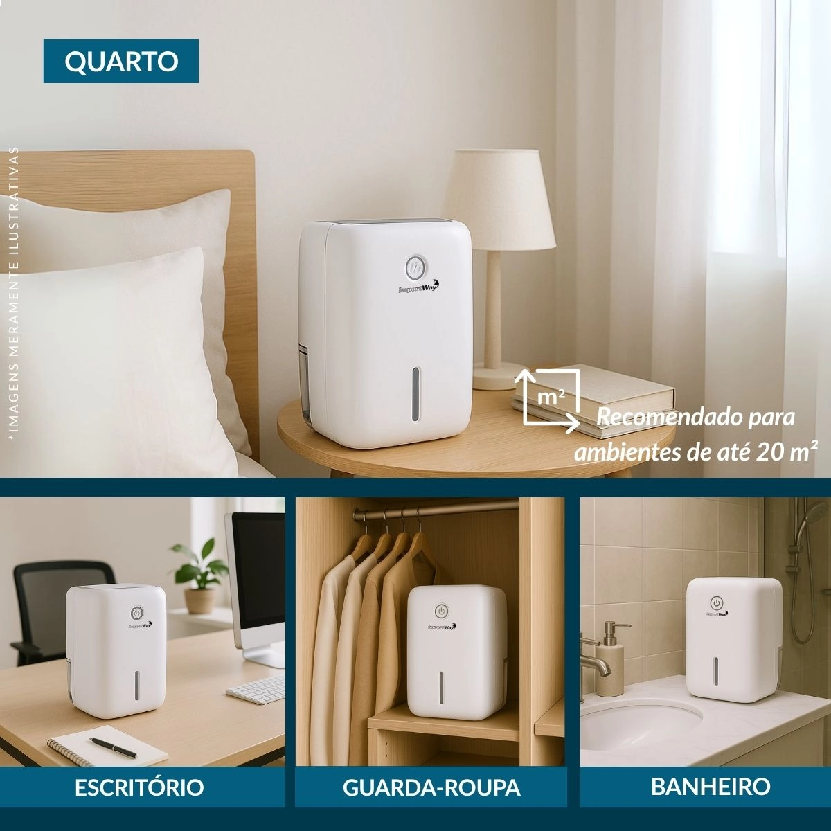 DESUMIDIFICADOR DE AR ELÉTRICO ANTIMOFO 800ML BRANCO IMPORTWAY DESUMIDIFICADOR DE AR ELÉTRICO ANTIMOFO 800ML BRANCO IMPORTWAY