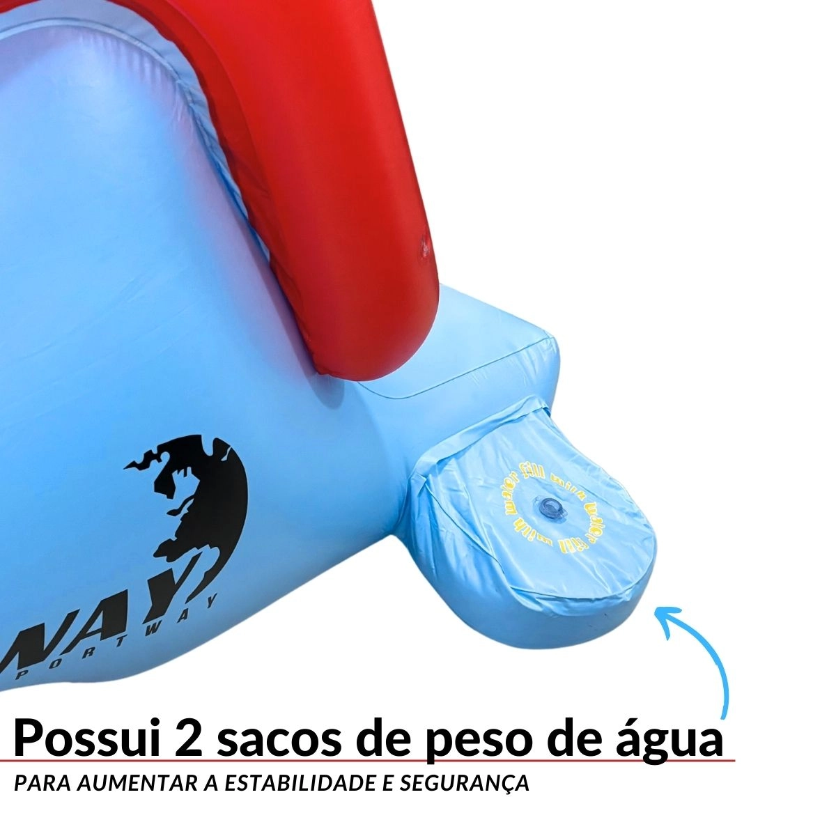 Escorregador Tobogã Inflável Gigante Azul Para Piscina 