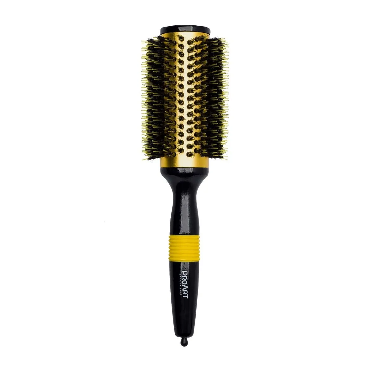 ESCOVA DE CABELO METALICA PRO AMARELA 38MM TÉRMICA CERDAS DUPLAS