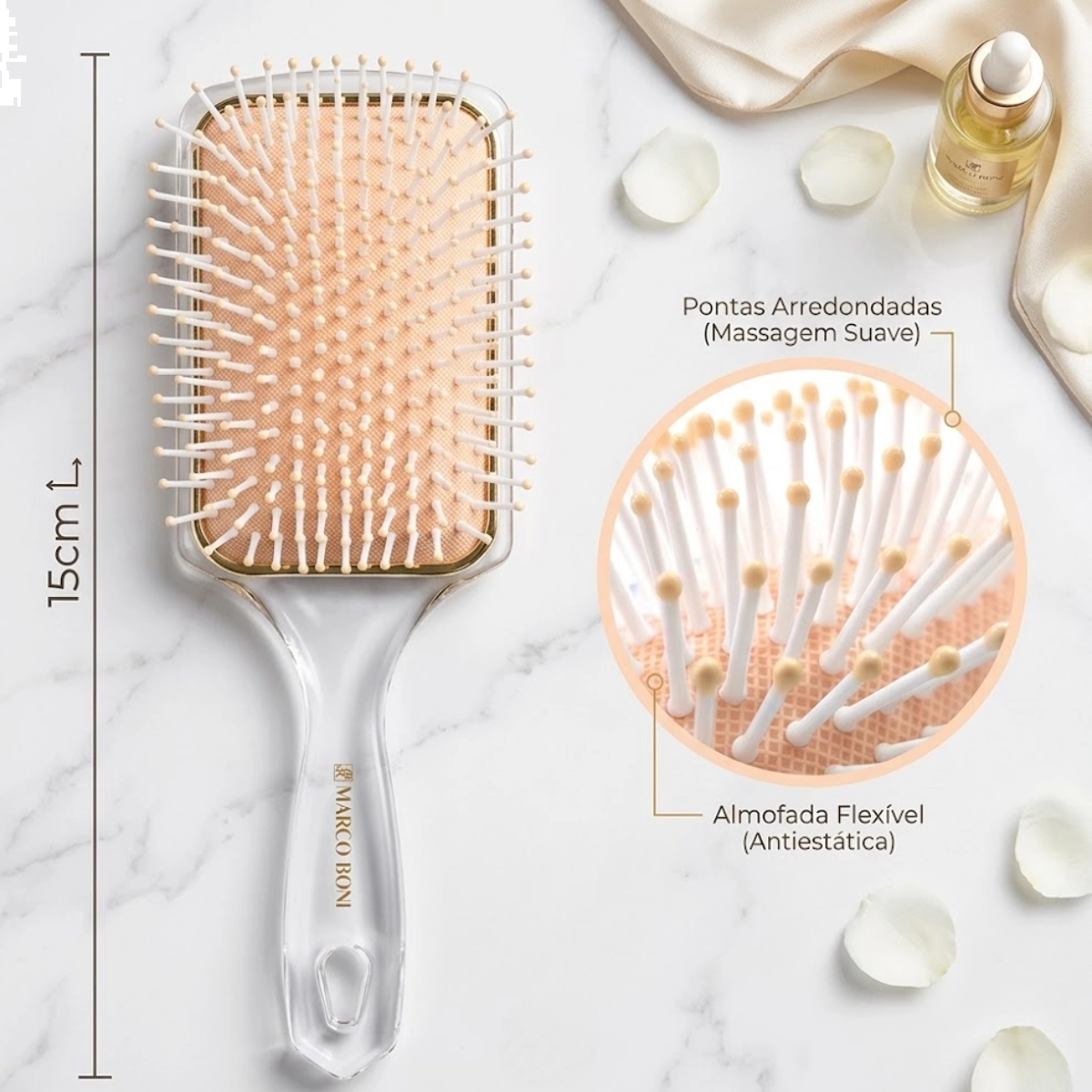 ESCOVA DE CABELO PROFISSIONAL RAQUETE DIAMOND MARCO BONI ESCOVA DE CABELO PROFISSIONAL RAQUETE DIAMOND MARCO BONI