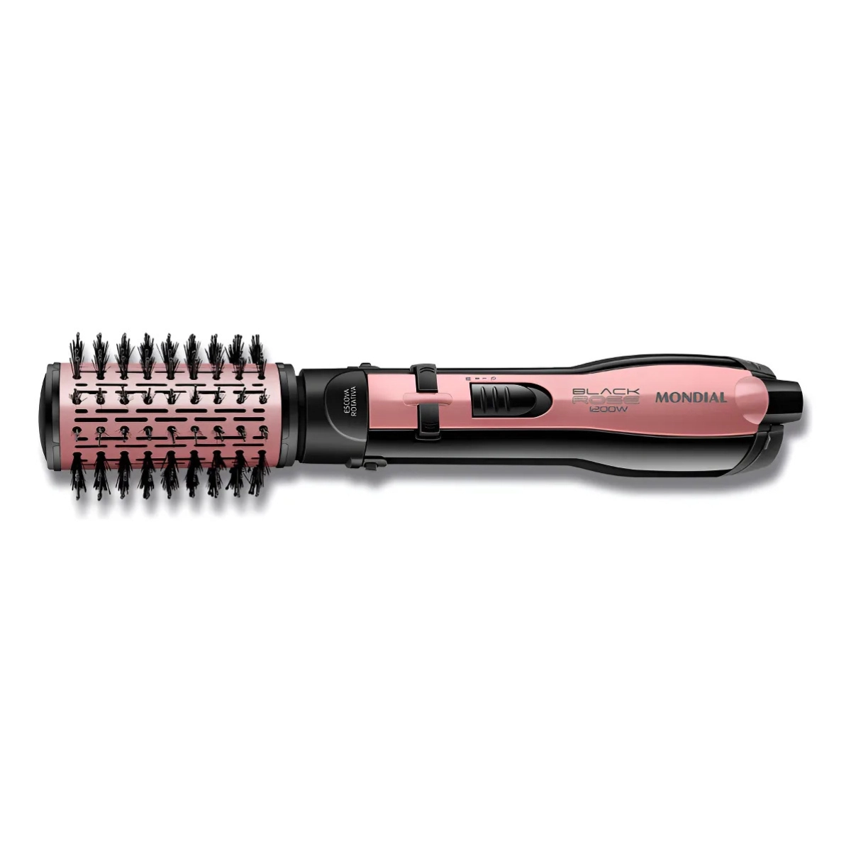 ESCOVA DE CABELO ROTATIVA MONDIAL 1200W BLACK ROSE 127V ESCOVA DE CABELO ROTATIVA MONDIAL 1200W BLACK ROSE 127V