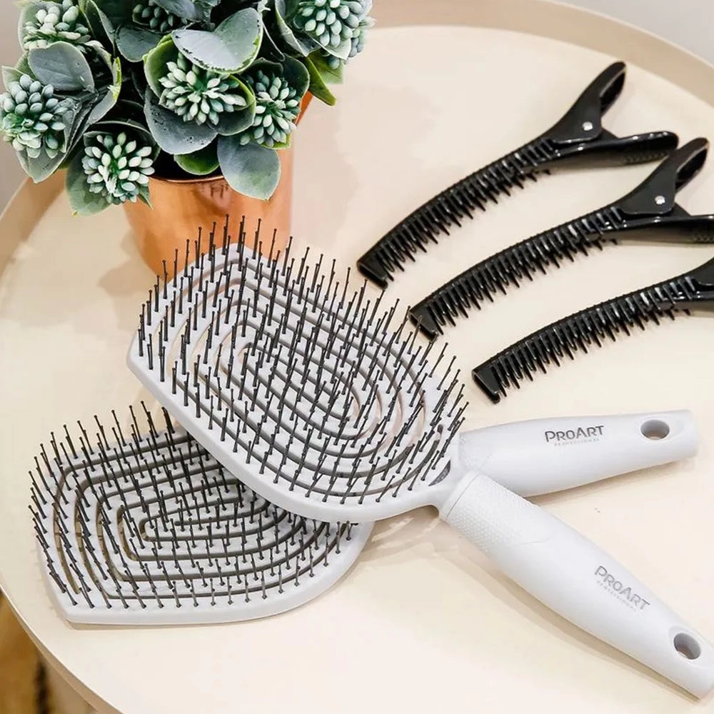 ESCOVA PROFISSIONAL FLEXI PROART CINZA