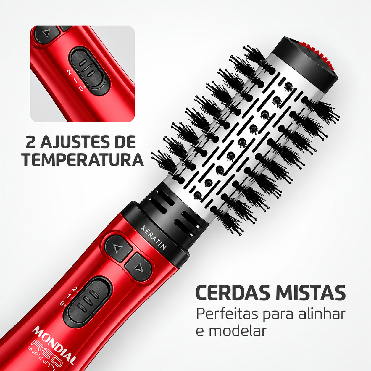 ESCOVA ROTATIVA SECADORA MONDIAL INFINITY KERATIN ESCOVA ROTATIVA SECADORA MODELADORA CERÂMICA ESCOVA ROTATIVA SECADORA MONDIAL INFINITY KERATIN ESCOVA ROTATIVA SECADORA MODELADORA CERÂMICA