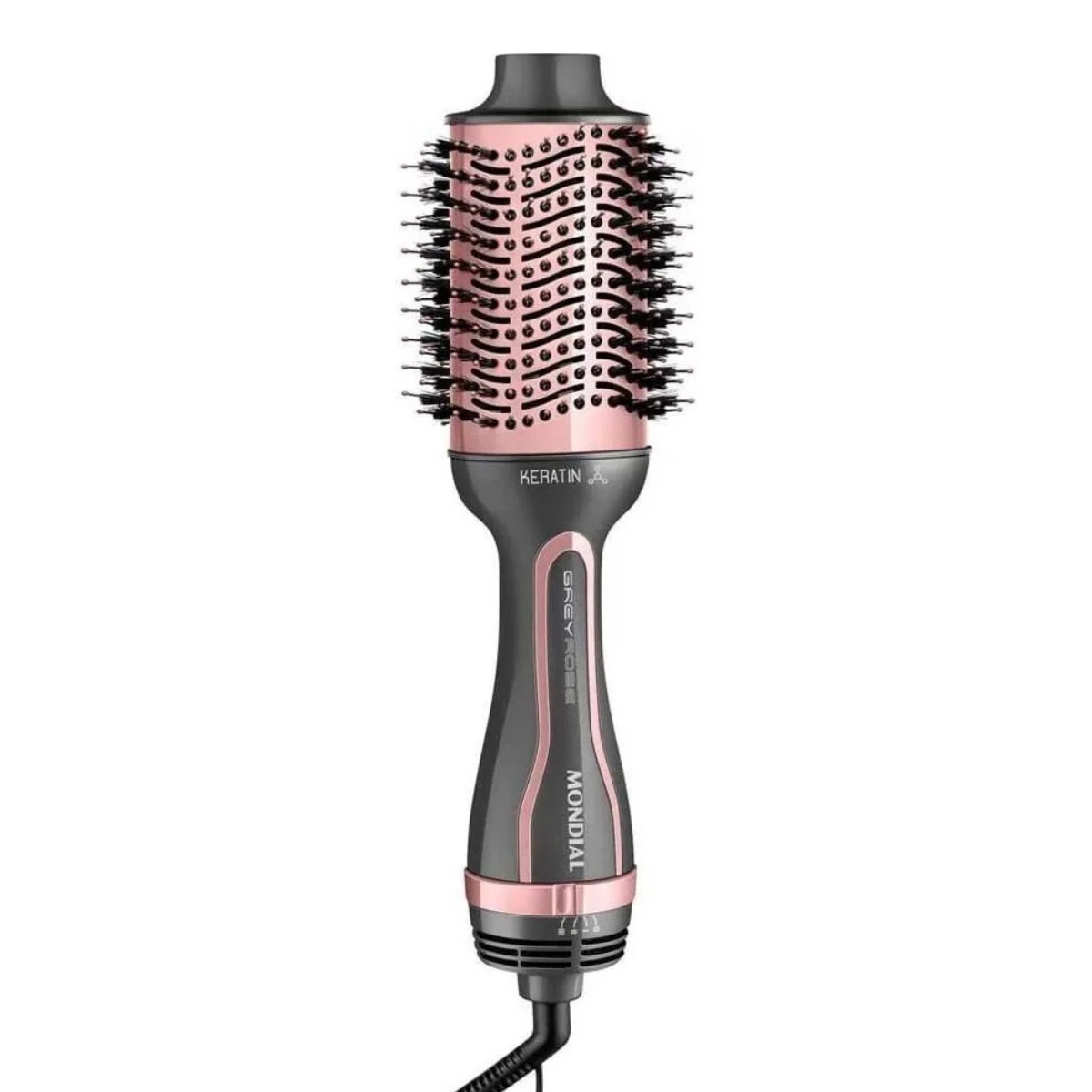 ESCOVA SECADORA E ALISADORA MONDIAL GRAFITE COM ROSE ES-11-BI 1200W