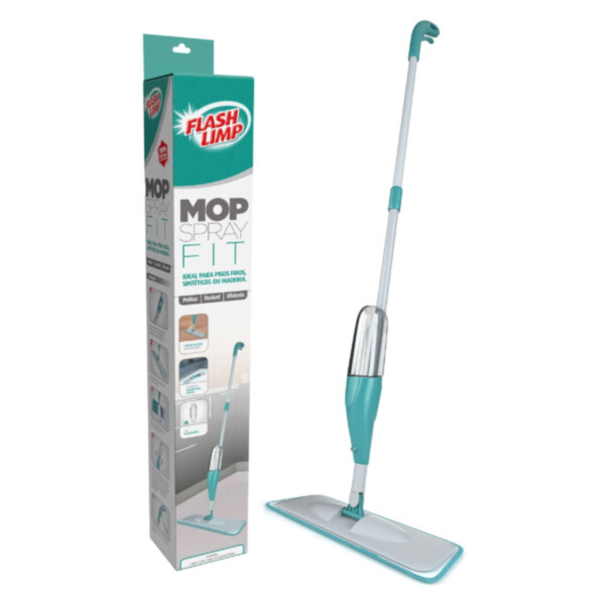 ESFREGAO MOP COM TECNOLOGIA EM MICROFIBRA FIT FLASH LIMP 