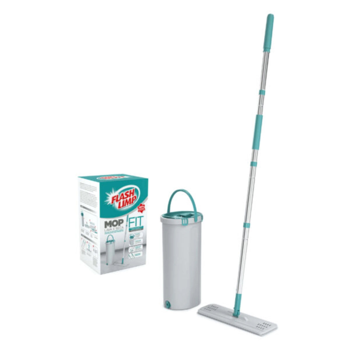 ESFREGAO MOP LAVA E SECA 5 LITROS COM MICROFIBRA FIT FLASH LIMP ESFREGAO MOP LAVA E SECA 5 LITROS COM MICROFIBRA FIT FLASH LIMP