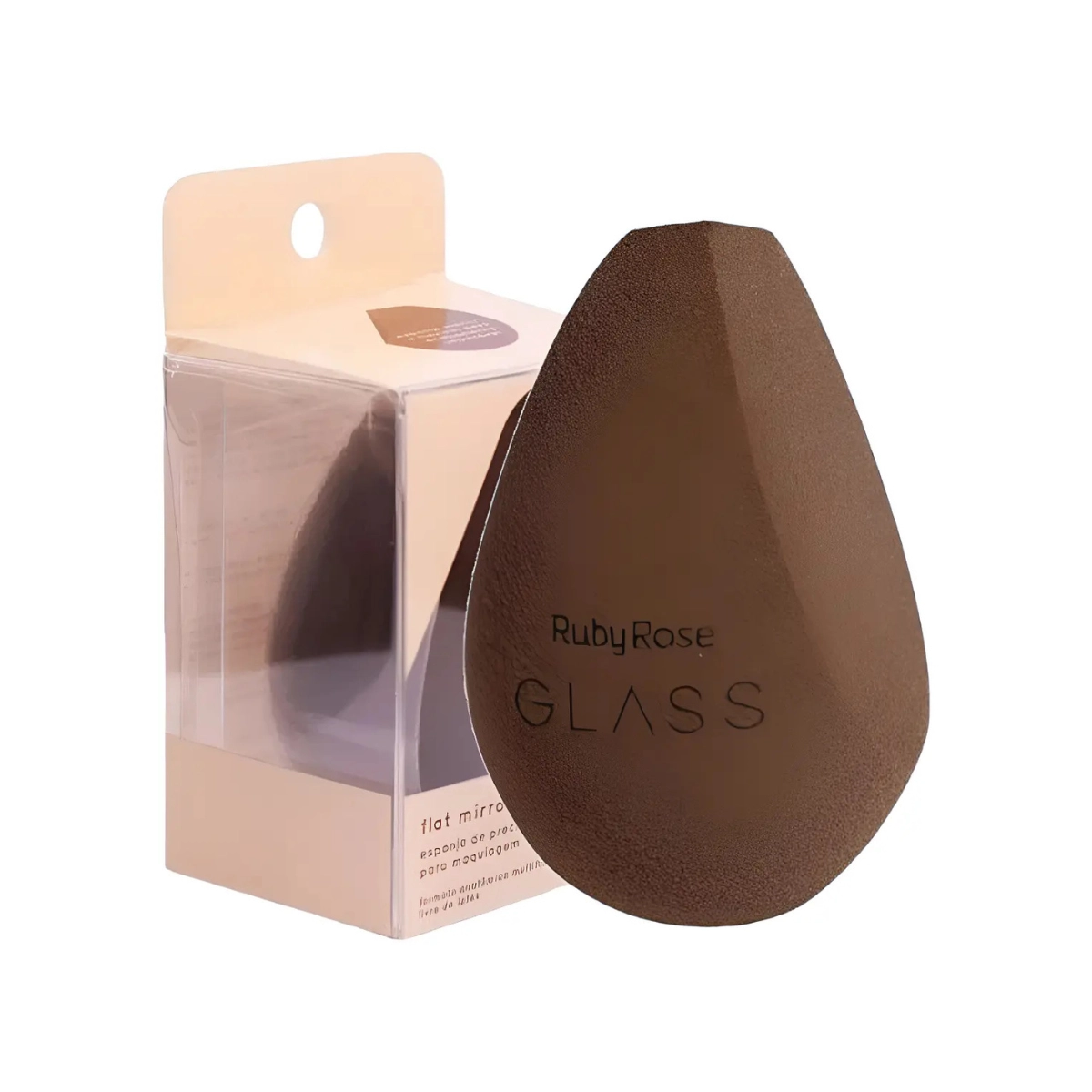ESPONJA RUBY ROSE DE MAQUIAGEM GLASS SUPER MACIA CHANFRADA