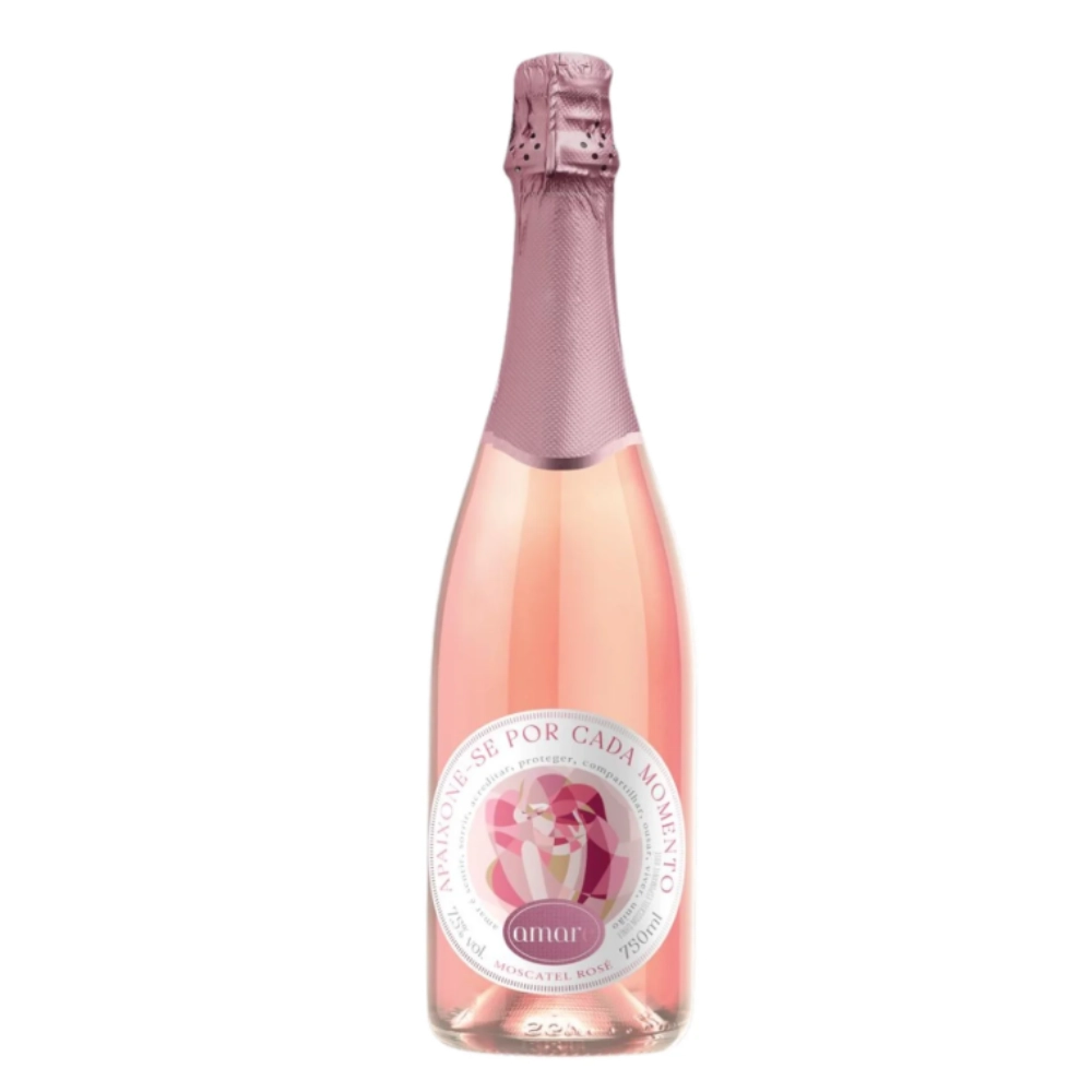 Espumante Amaré Rosé Moscatel 750ml - 100% Moscato Hamburgo, Doce e Frutado
