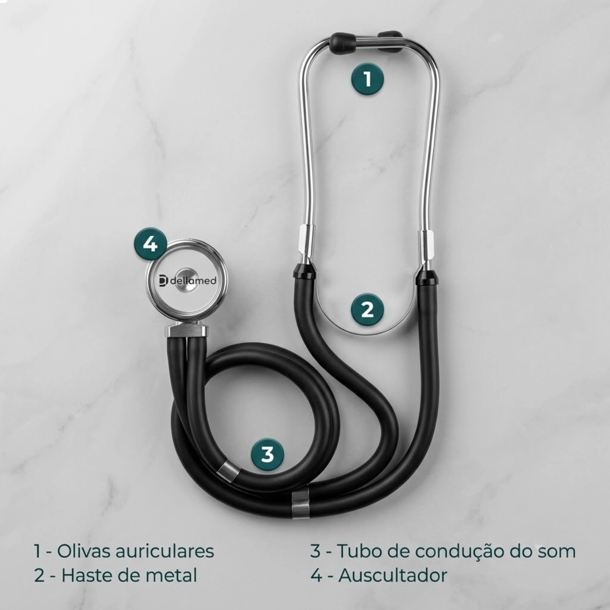ESTETOSCOPIO RAPPAPORT DELLAMED PRETO ALTA PRECISAO DUPLO ESTETOSCOPIO RAPPAPORT DELLAMED PRETO ALTA PRECISAO DUPLO