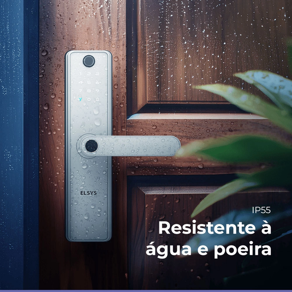 FECHADURA DIGITAL SAX DE EMBUTIR ELSYS COM CAMERA WI-FI E ABERTURA BIOMETRICA PRATA FECHADURA DIGITAL SAX DE EMBUTIR ELSYS COM CAMERA WI-FI E ABERTURA BIOMETRICA PRATA