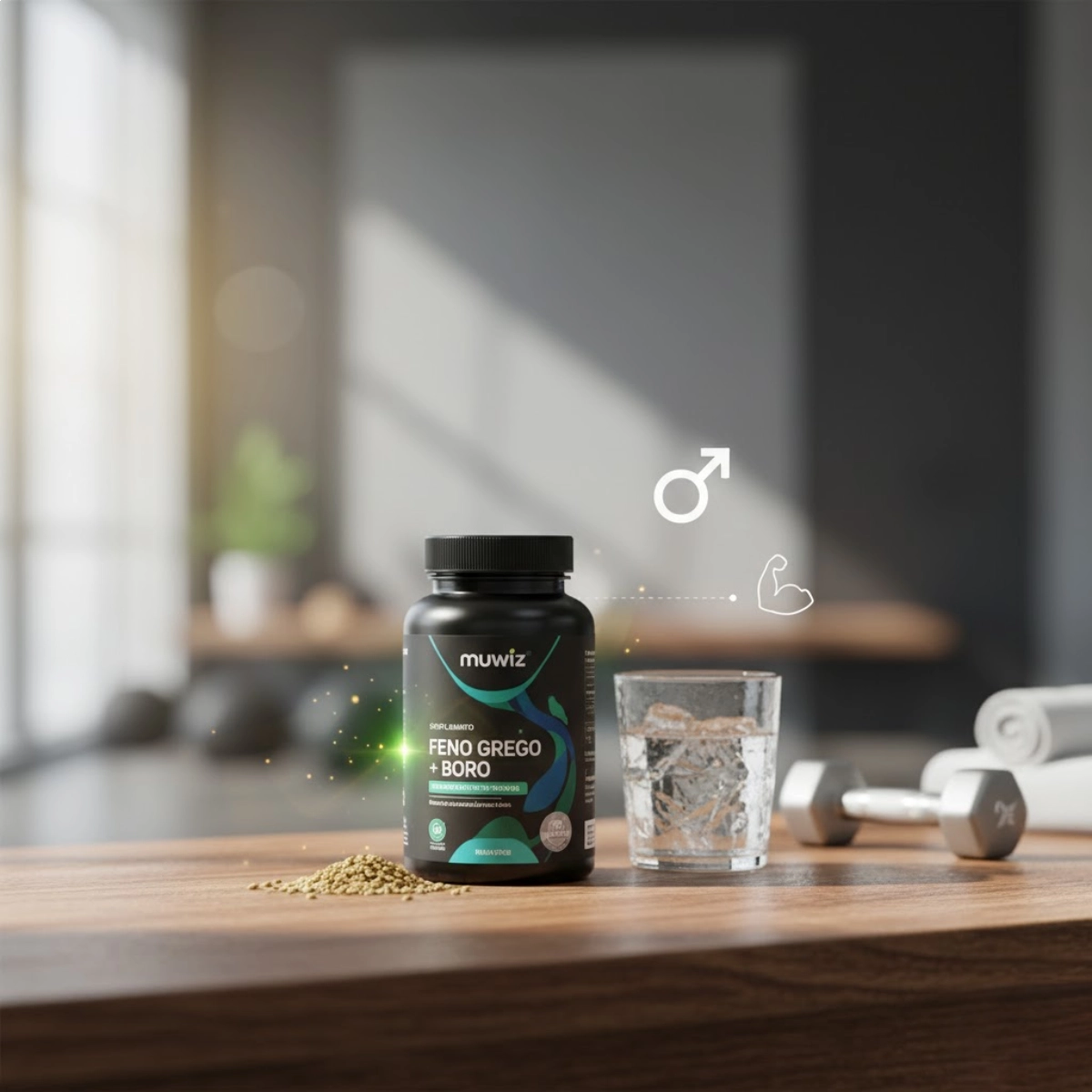 FENO GREGO EM CAPSULAS 500MG SEM SABOR COM 60 CAPSULAS MUWIZ