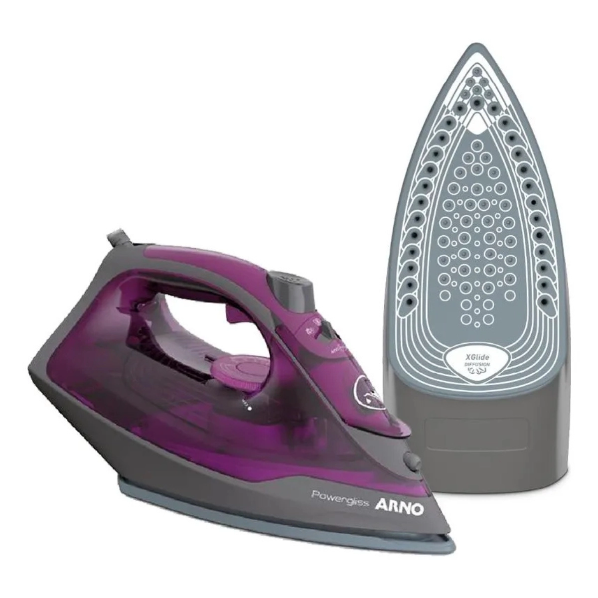 FERRO A VAPOR ARNO POWERGLISS BASE XGLIDE FPO1 ROXO 220V