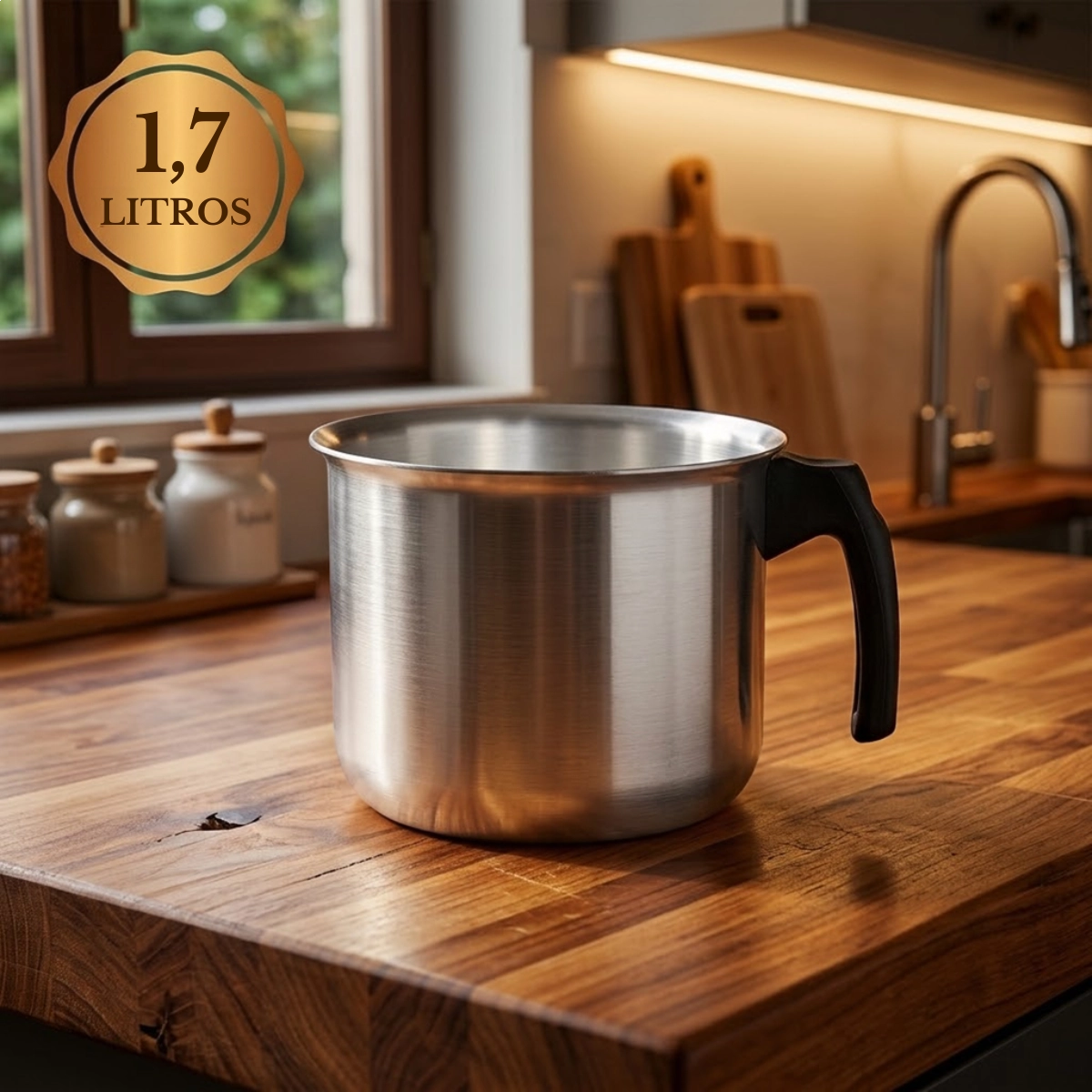 FERVEDOR CANECÃO DE ALUMÍNIO EXTRA N14 ALOESTE 1,7L