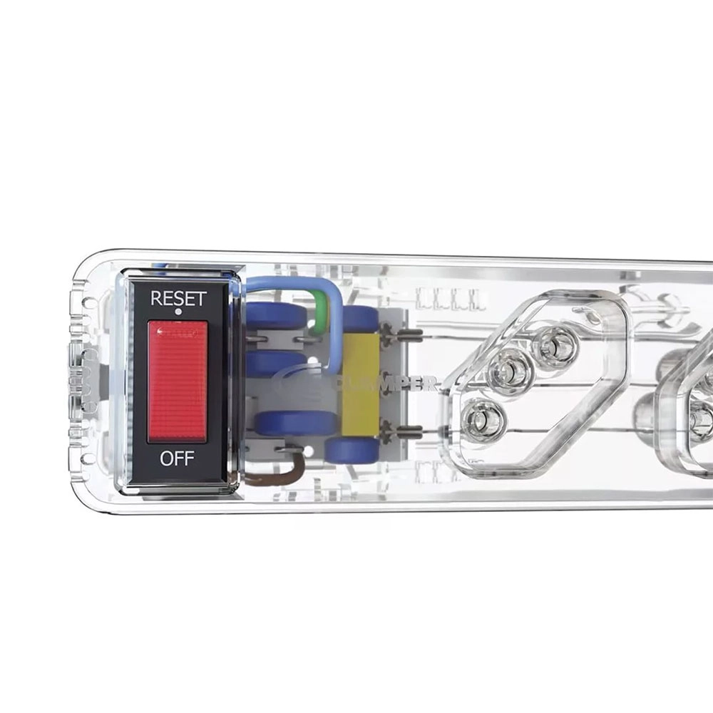 FILTRO DE LINHA + DPS ICLAMPER 5 TOMADAS LCF TRANSPARENTE