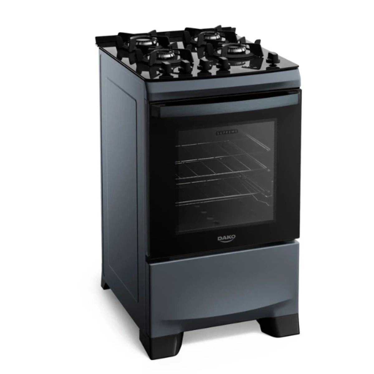 Fogão 4 Bocas Titanium Dako Com Timer Painel Touch e Mesa de Vidro