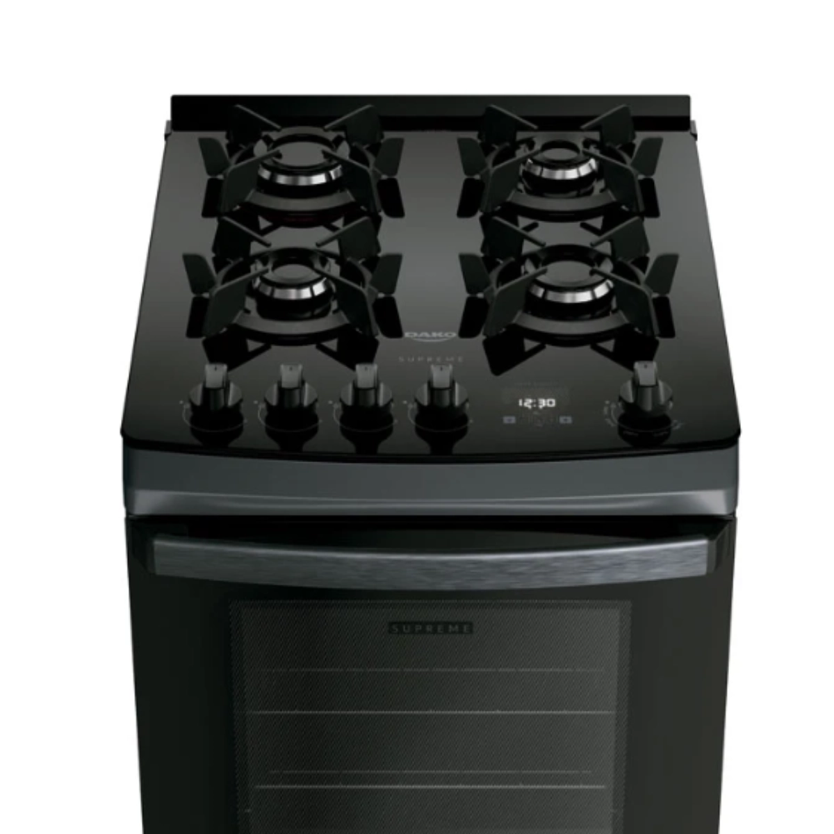 Fogão 4 Bocas Titanium Dako Com Timer Painel Touch e Mesa de Vidro