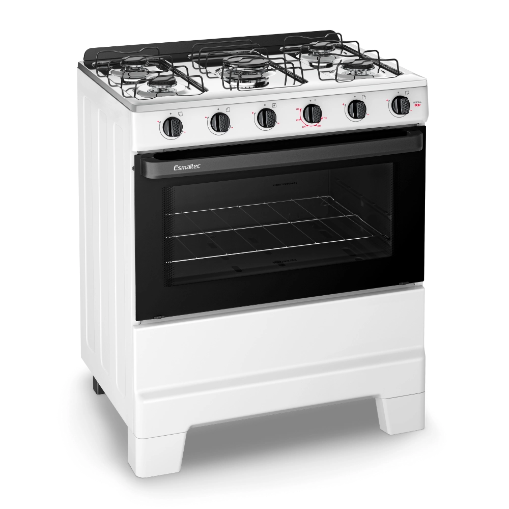 Fogão Esmaltec Ideal Pop 5 Bocas F5ISB Manual Mesa Aço Inox Branco
