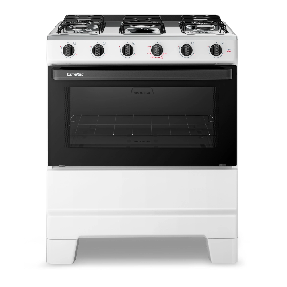 Fogão Esmaltec Ideal Pop 5 Bocas F5ISB Manual Mesa Aço Inox Branco