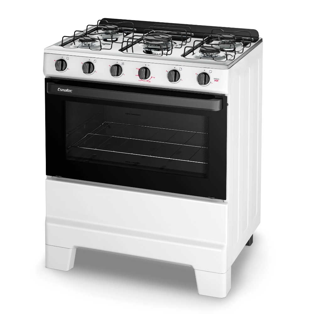 Fogão Esmaltec Ideal Pop 5 Bocas F5ISB Manual Mesa Aço Inox Branco