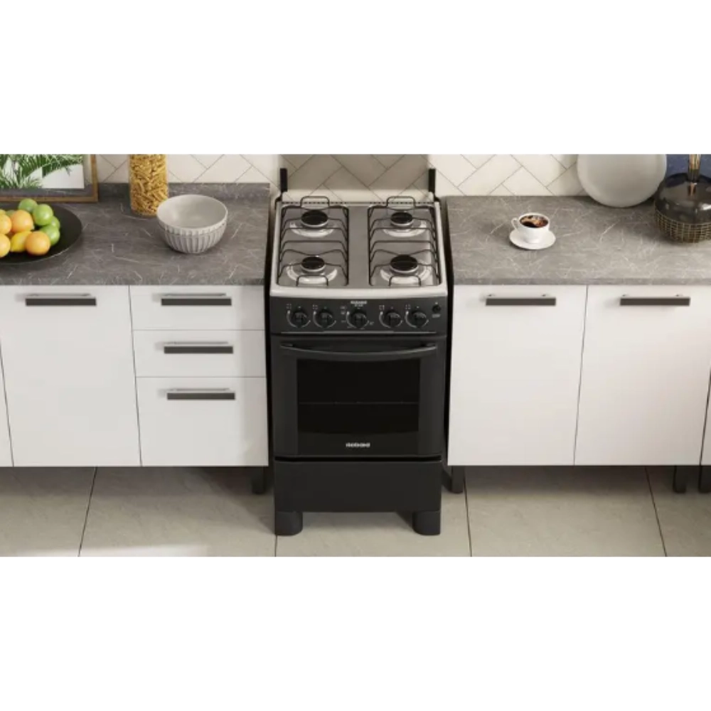 Fogão Itatiaia Star ng 4 Bocas Preto Bivolt 