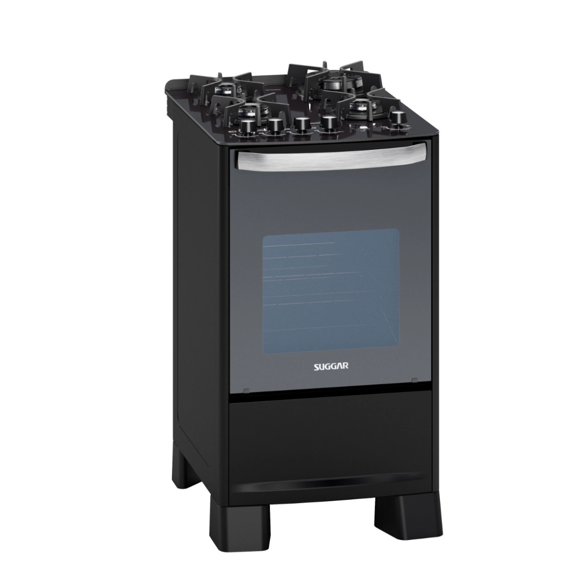 FOGÃO MASTER GRILL 4 BOCAS PRETO SUGGAR FORNO 56L