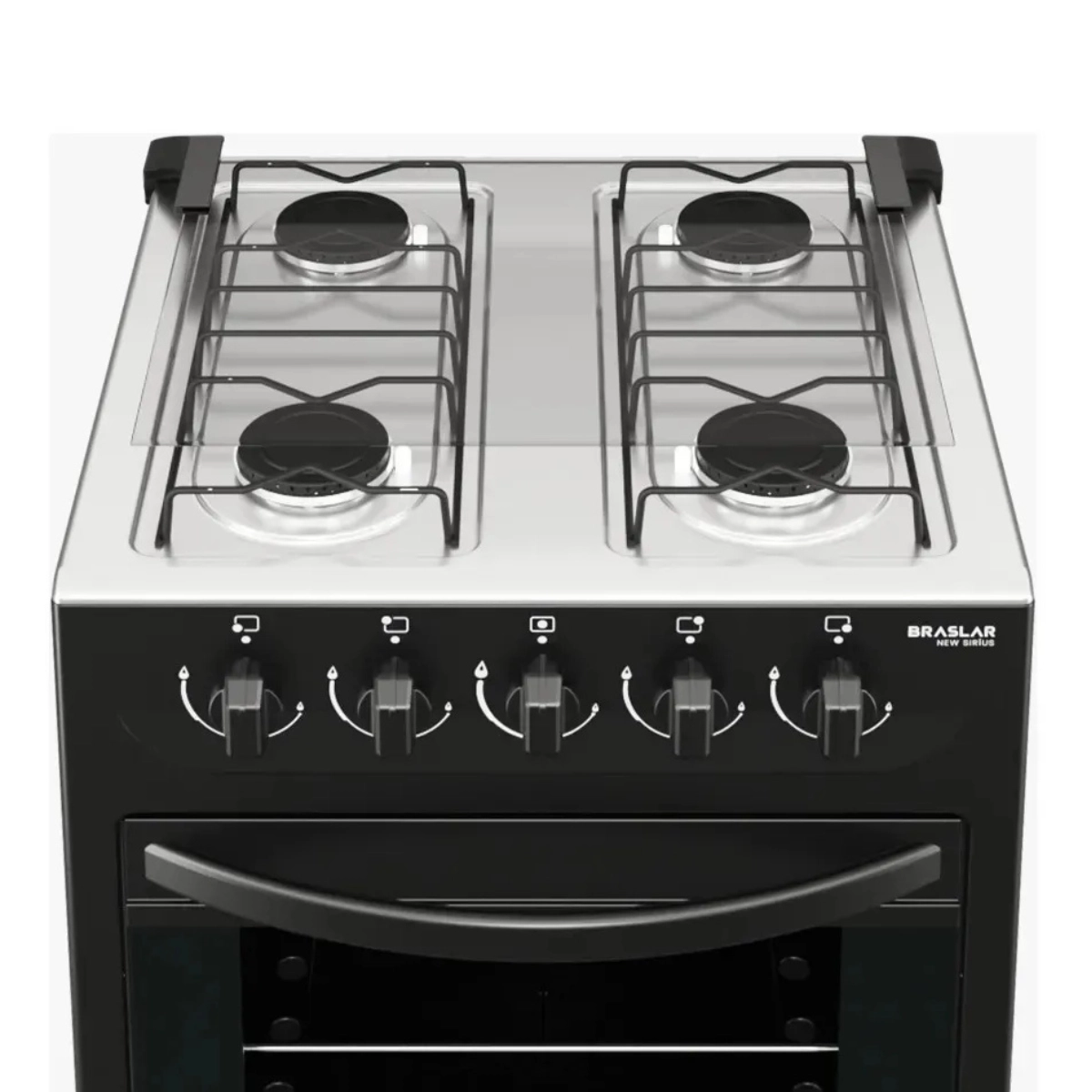 FOGÃO NEW SIRIUS 4 BOCAS MESA INOX BRASLAR COR PRETO