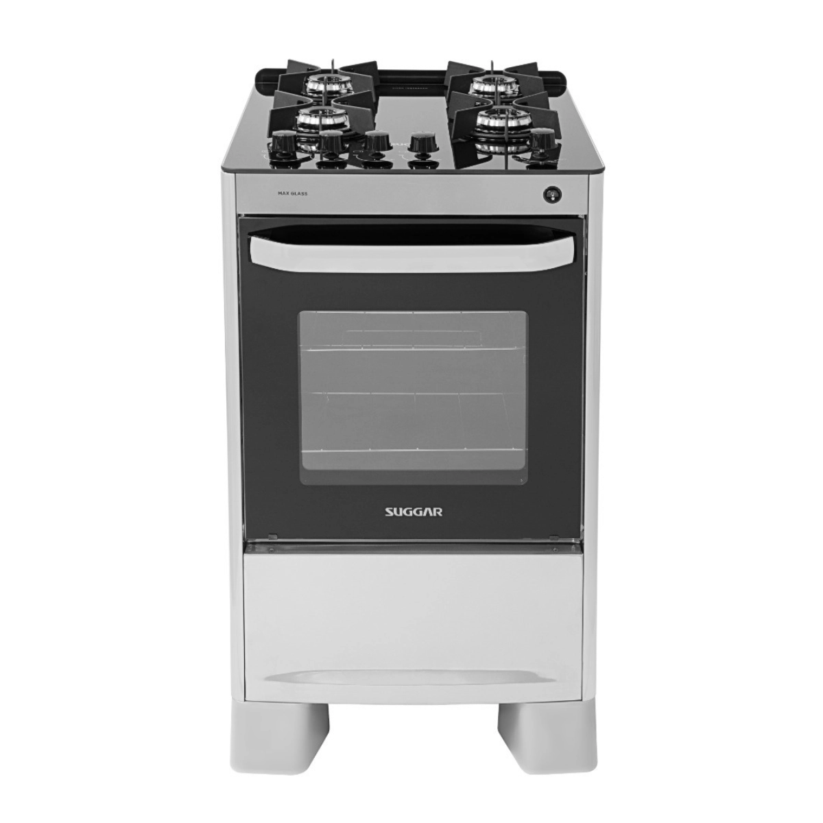 FOGAO BEST GLASS 4 BOCAS PRIX BIVOLT FORNO SUGGAR 56LITROS