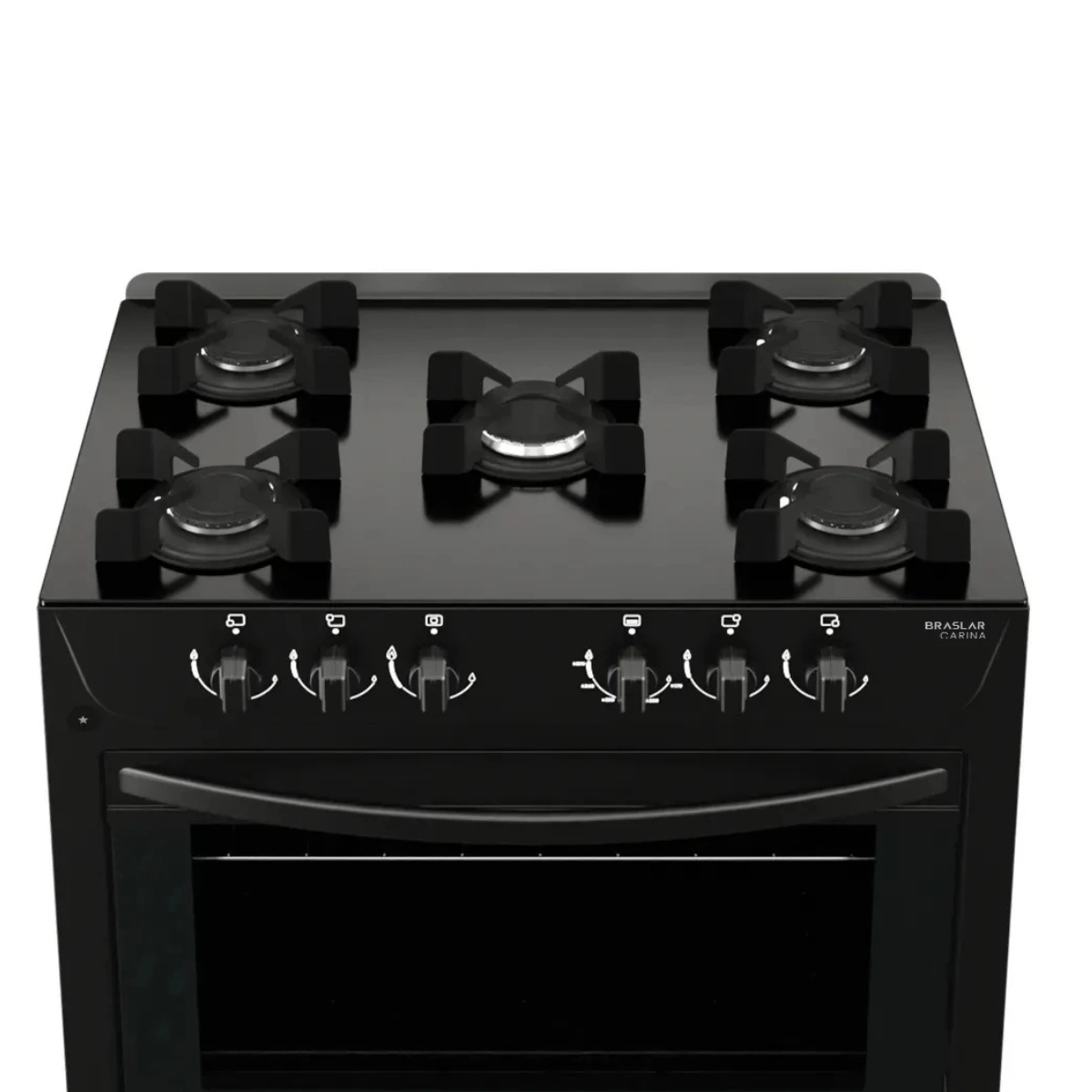 FOGAO BRASLAR 5 BOCAS CARINA BLACK FORNO TREMPE ESMALTADA FOGAO BRASLAR 5 BOCAS CARINA BLACK FORNO TREMPE ESMALTADA