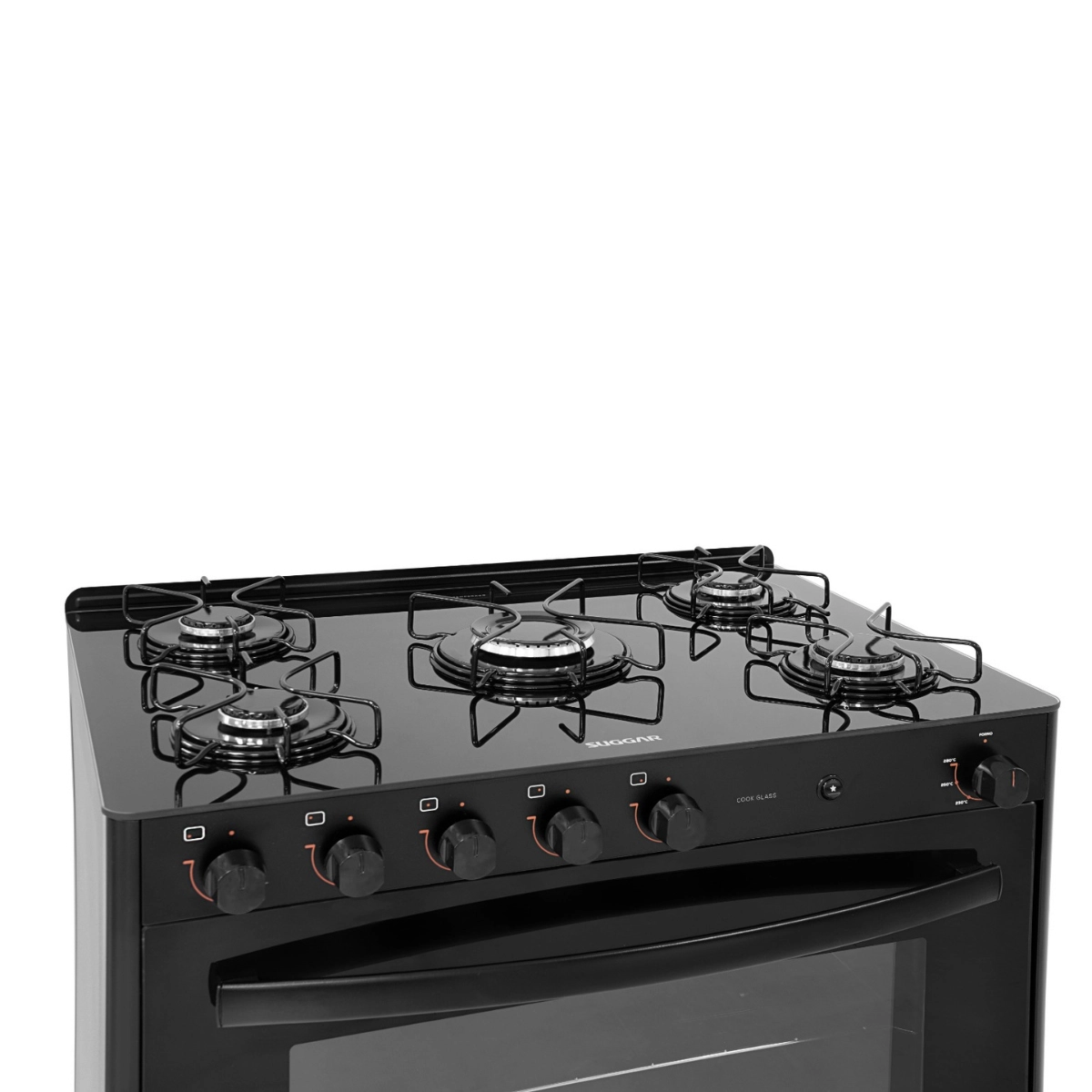 FOGAO COOK GLASS 5 BOCAS PRETO 90 LITROS SUGGAR BIVOLT FOGAO COOK GLASS 5 BOCAS PRETO 90 LITROS SUGGAR BIVOLT