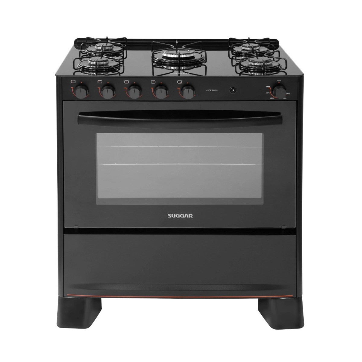 FOGAO COOK GLASS 5 BOCAS PRETO 90 LITROS SUGGAR BIVOLT FOGAO COOK GLASS 5 BOCAS PRETO 90 LITROS SUGGAR BIVOLT