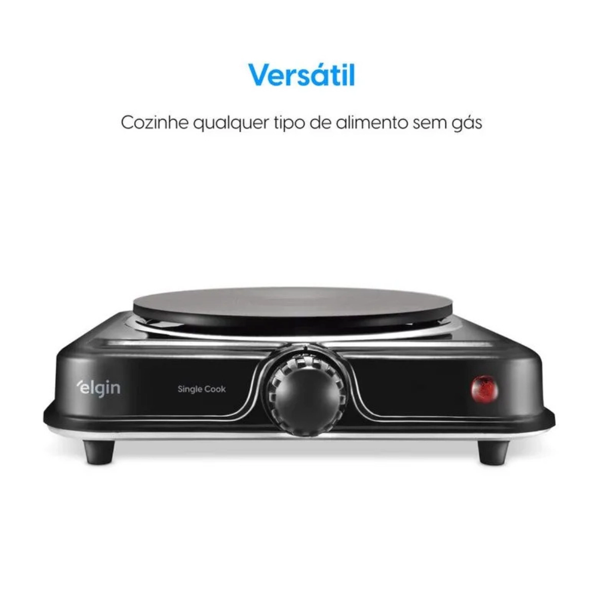 FOGAO ELETRICO PORTÁTIL ELGIN PRETO 1 BOCA 1000W 220V 
