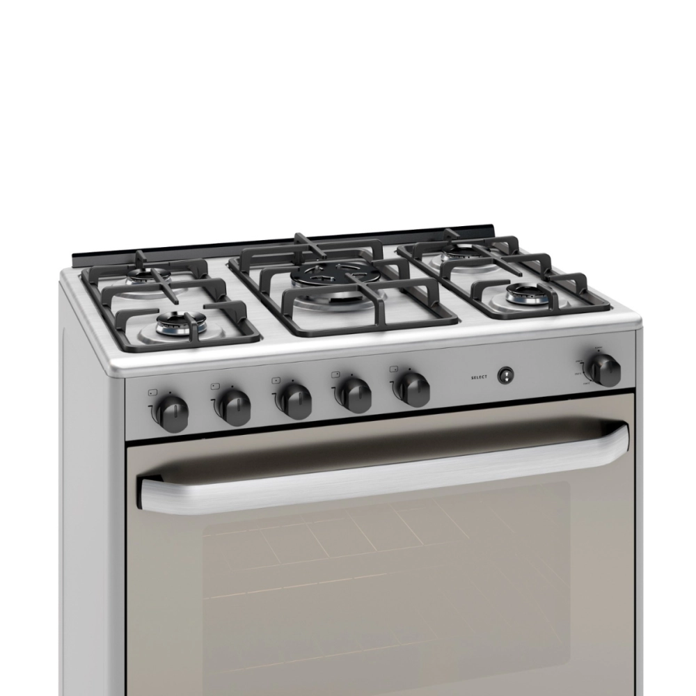FOGAO SELECT PRATA MESA INOX 5 BOCAS BIVOLT FORNO 90LITROS