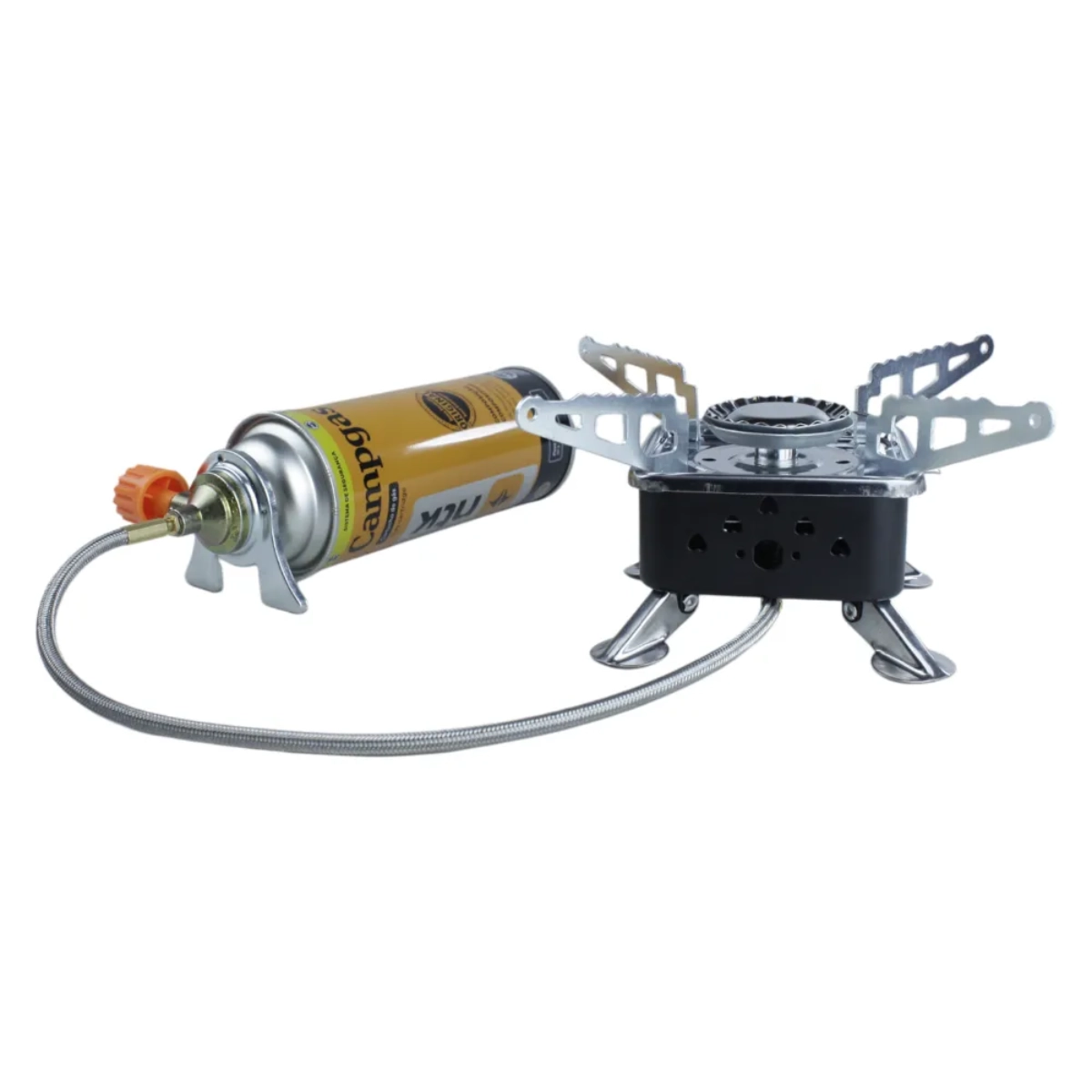 FOGAREIRO A GÁS PORTATIL NAUTIKA PRATA COM REGULAGEM