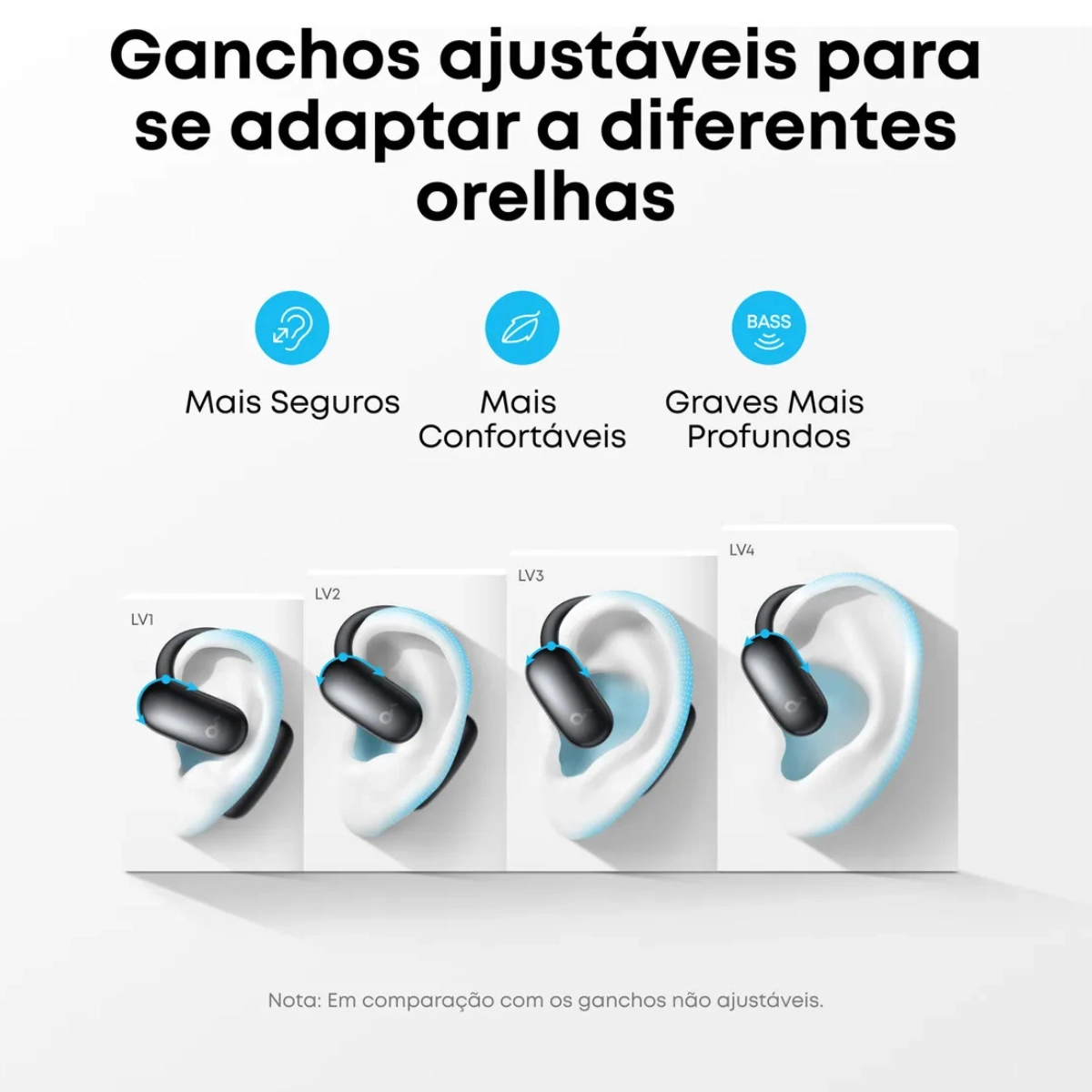 FONE BLUETOOTH SOUNDCORE AEROFIT 2 42H IP55 CORRIDA E TRABALHO PRETO FONE BLUETOOTH SOUNDCORE AEROFIT 2 42H IP55 CORRIDA E TRABALHO PRETO