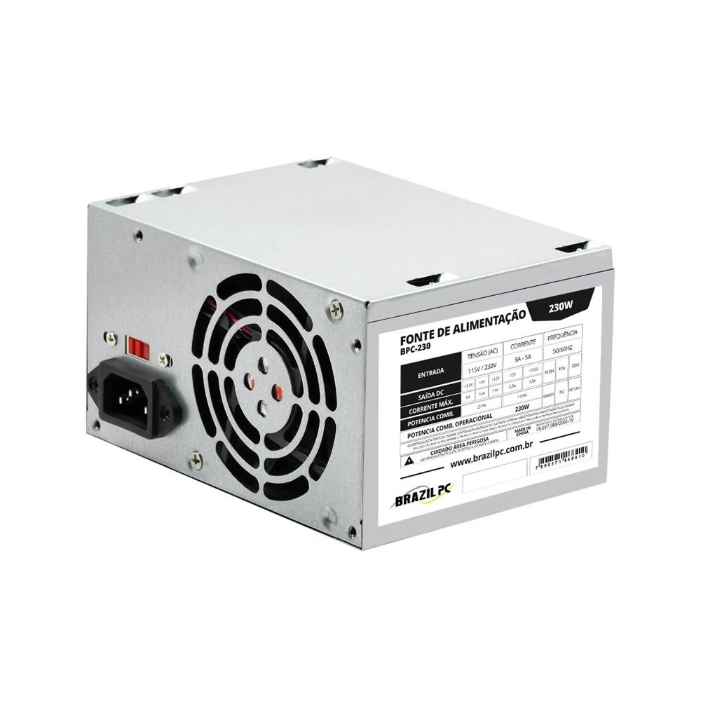 Fonte Atx 230w Brazilpc Bpc-230 24 Pinos Oem