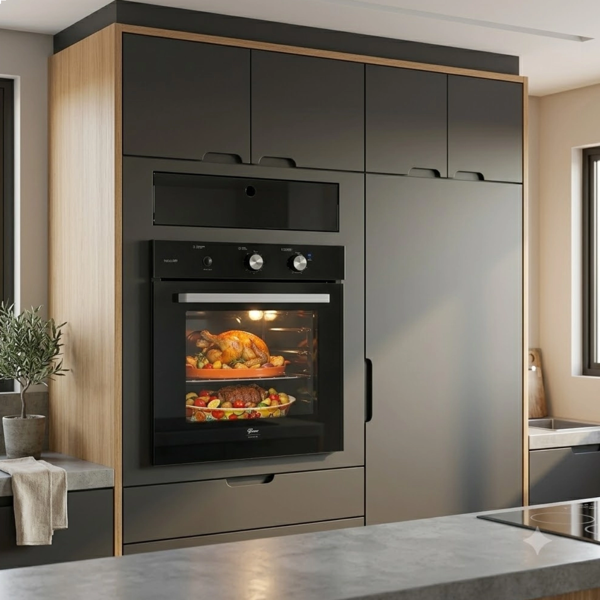 FORNO A GÁS DE EMBUTIR FISCHER INFINITY 78 LITROS COM GRILL PRETO 127V FORNO A GÁS DE EMBUTIR FISCHER INFINITY 78 LITROS COM GRILL PRETO 127V
