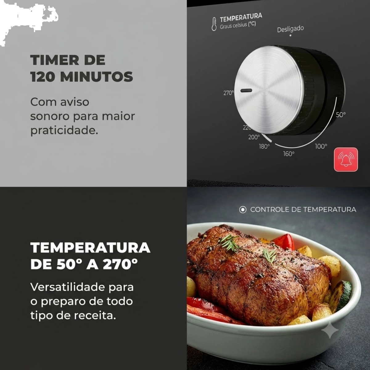 Forno a Gas de Embutir Fischer Infinity 78l com Grill Inox 220v Forno a Gas de Embutir Fischer Infinity 78l com Grill Inox 220v
