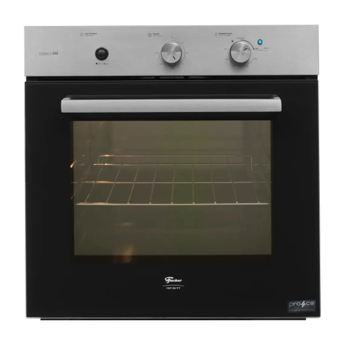 Forno a Gas de Embutir Fischer Infinity 78l com Grill Inox 220v Forno a Gas de Embutir Fischer Infinity 78l com Grill Inox 220v