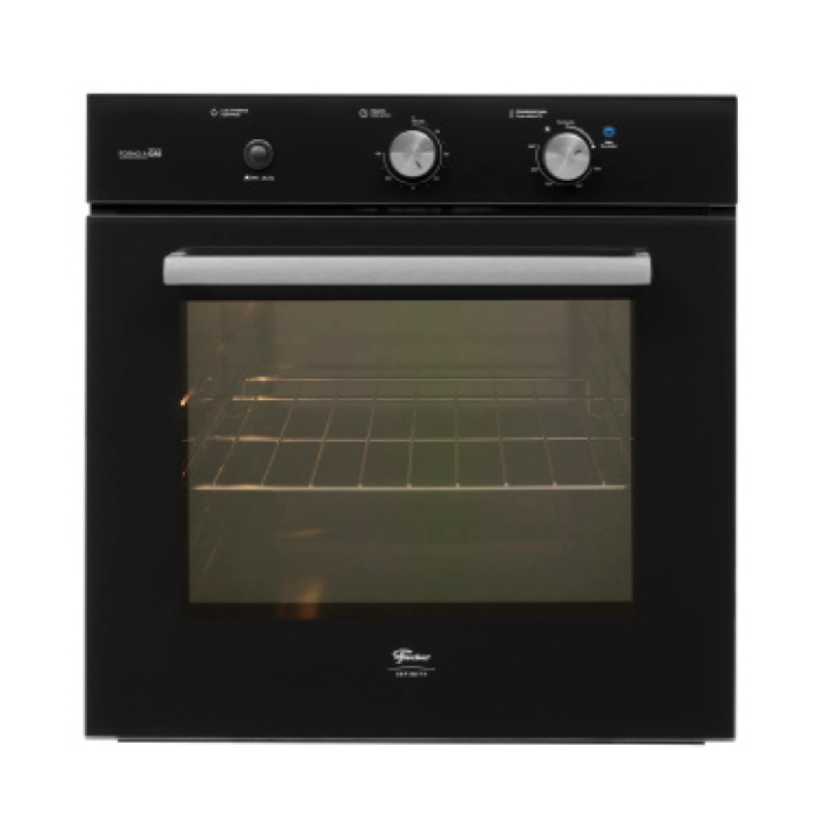 Forno a Gas de Embutir Fischer Infinity 78l com Grill Preto 220v Forno a Gas de Embutir Fischer Infinity 78l com Grill Preto 220v