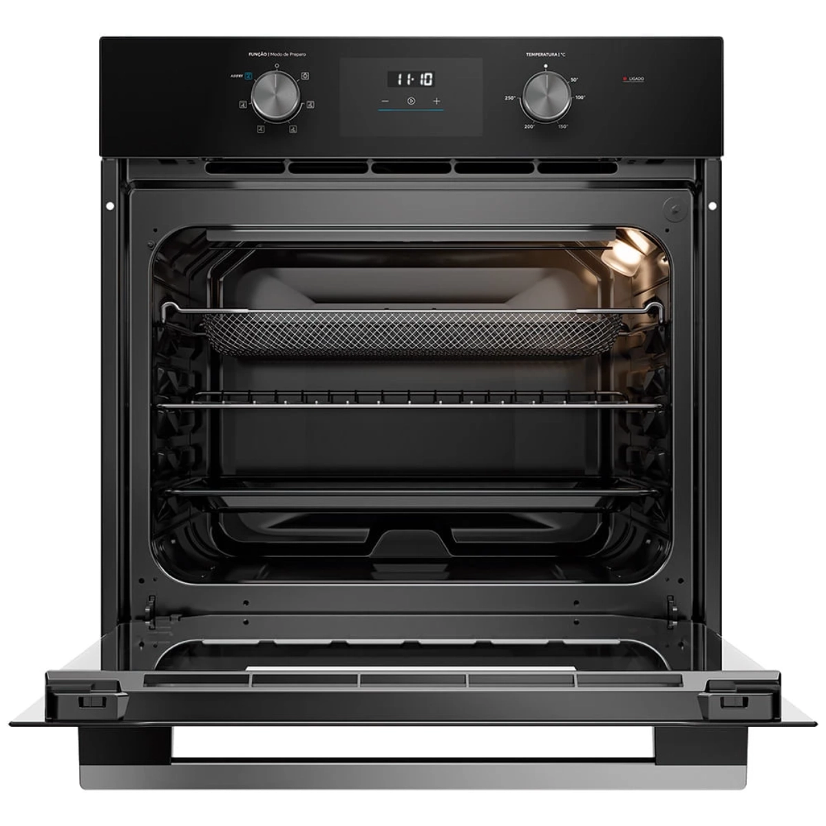 FORNO DE EMBUTIR ELÉTRICO DIGITAL COM AIRFRYER 68L MIDEA 220V
