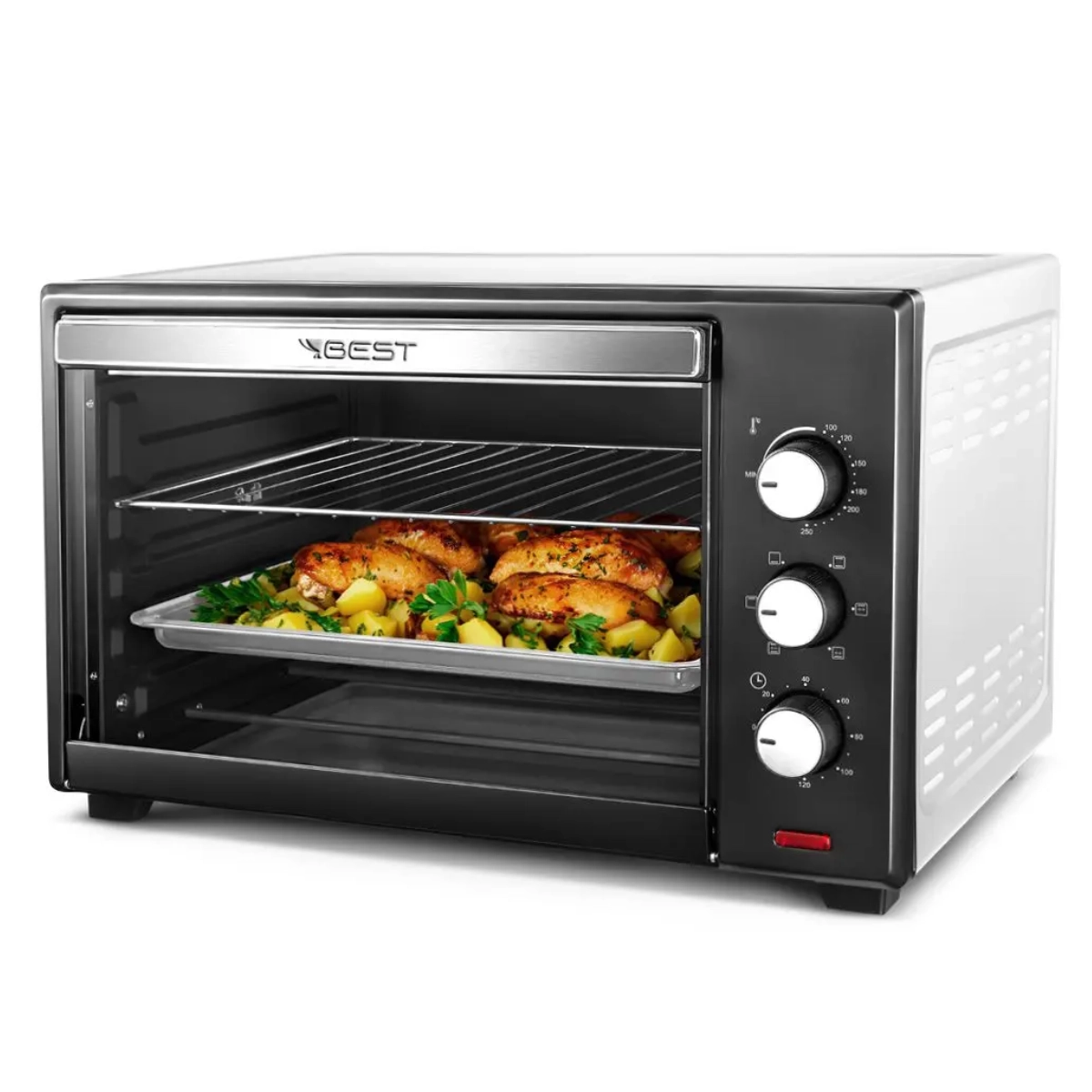 Forno Elétrico 48 Litros Com Espeto Giratório Best Plus 127V Forno Elétrico 48 Litros Com Espeto Giratório Best Plus 127V