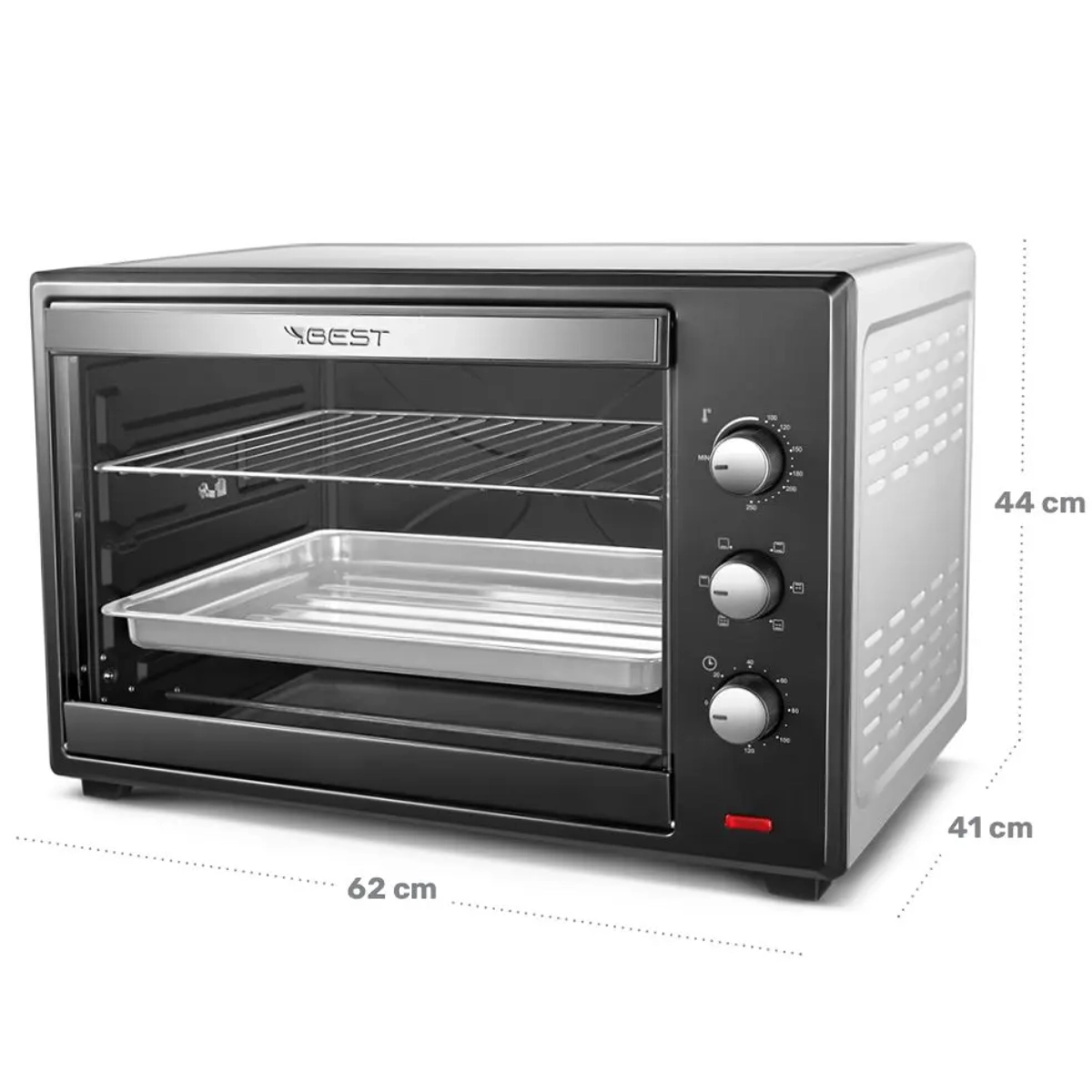 Forno Elétrico Best 60 Litros Plus Com Espeto Giratório Preto/Branco 1800W 127V