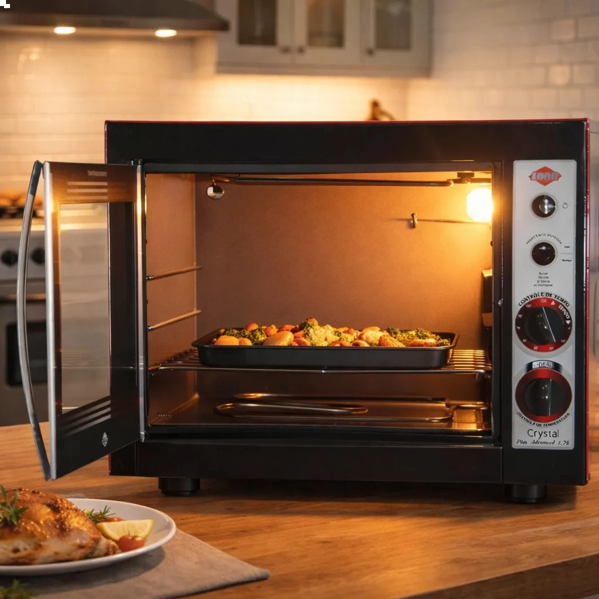 FORNO ELÉTRICO CRYSTAL RED ADVANCED COM TIMER 127V LAYR